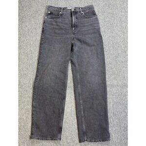 Everlane The Way High Jeans Womens 28 Long Charcoal Wide Leg Denim 100% Organic